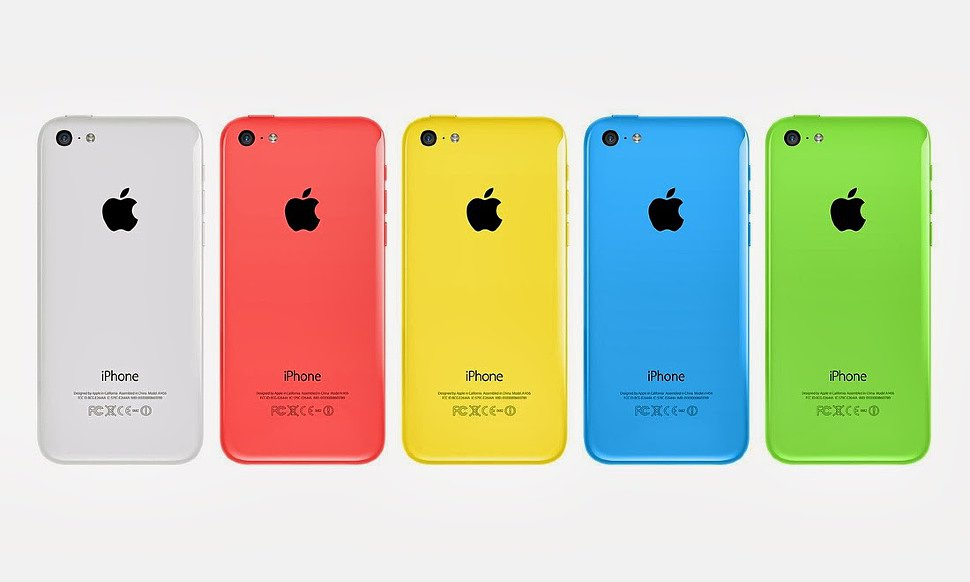 Линейка iPhone 5C.