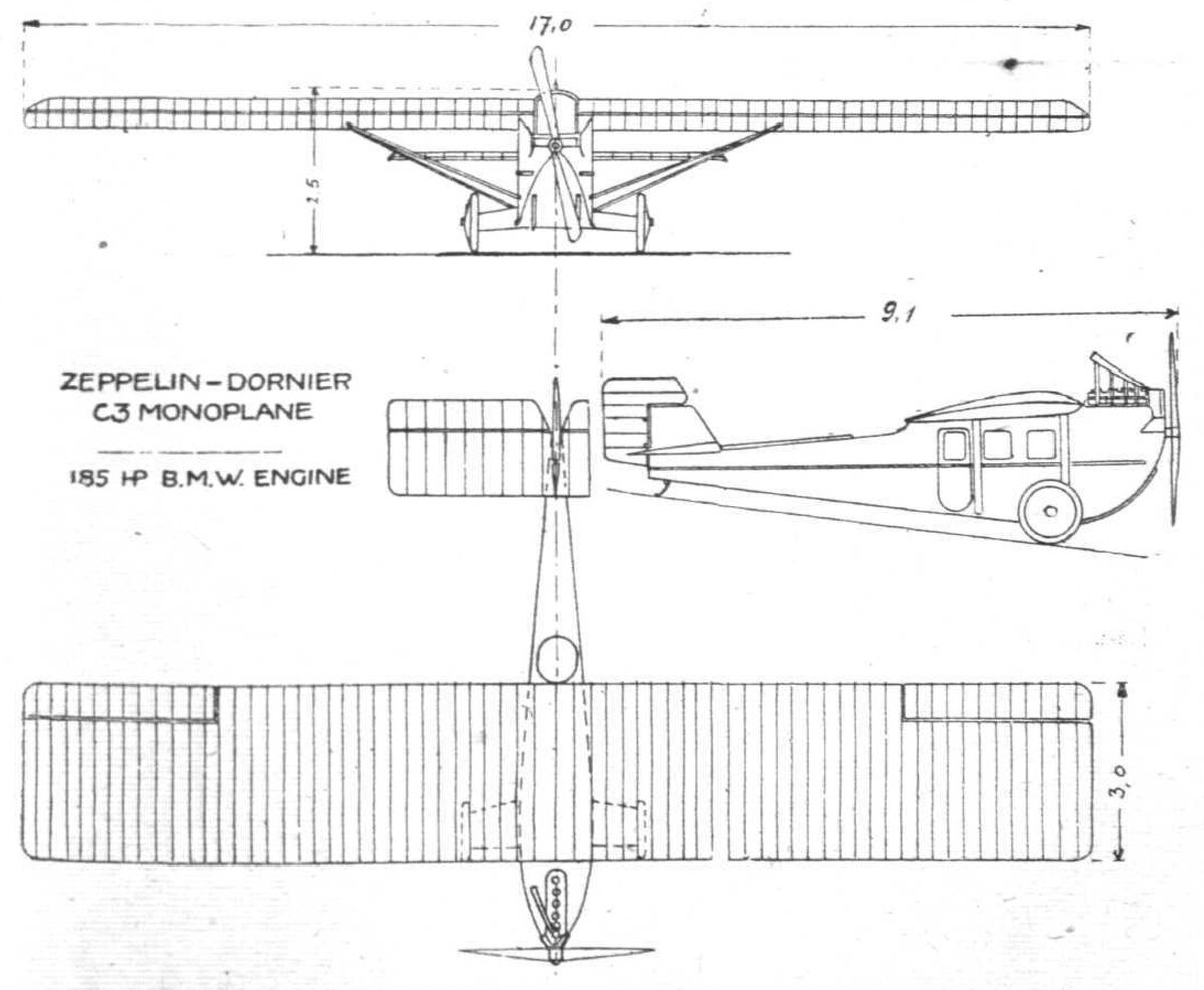  ZEPPELIN DORNIER C3: Чертеж общего вида