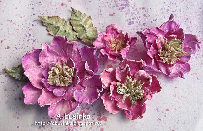    Цветы для скрапбукинга   
Источник: «A-businka»