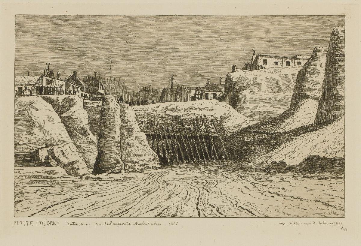  Martial, A.-P. Разрушение Малой Польши на бульваре Малбзерб, 1861 г.©Musee de la Ville de Paris, Musee Carnavalet