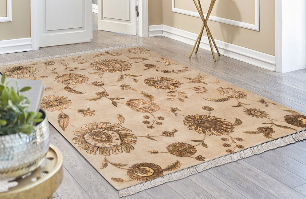 Ковер ручной работы Kashan gold 10/10 GB-210 Beige-Beige