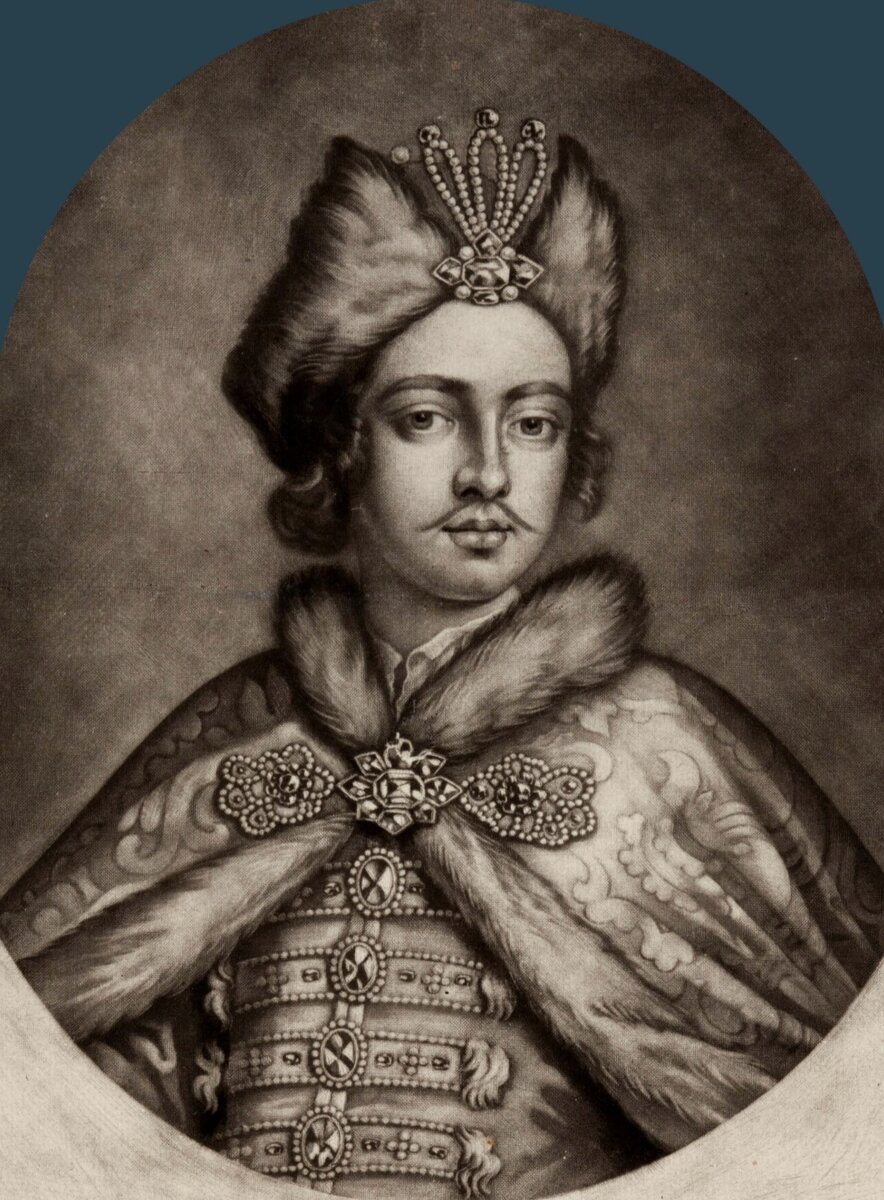 "Портрет царя Петра I", 1698 год. Уильям Файторн (Faithorne) II, (1656- ок. 1710)