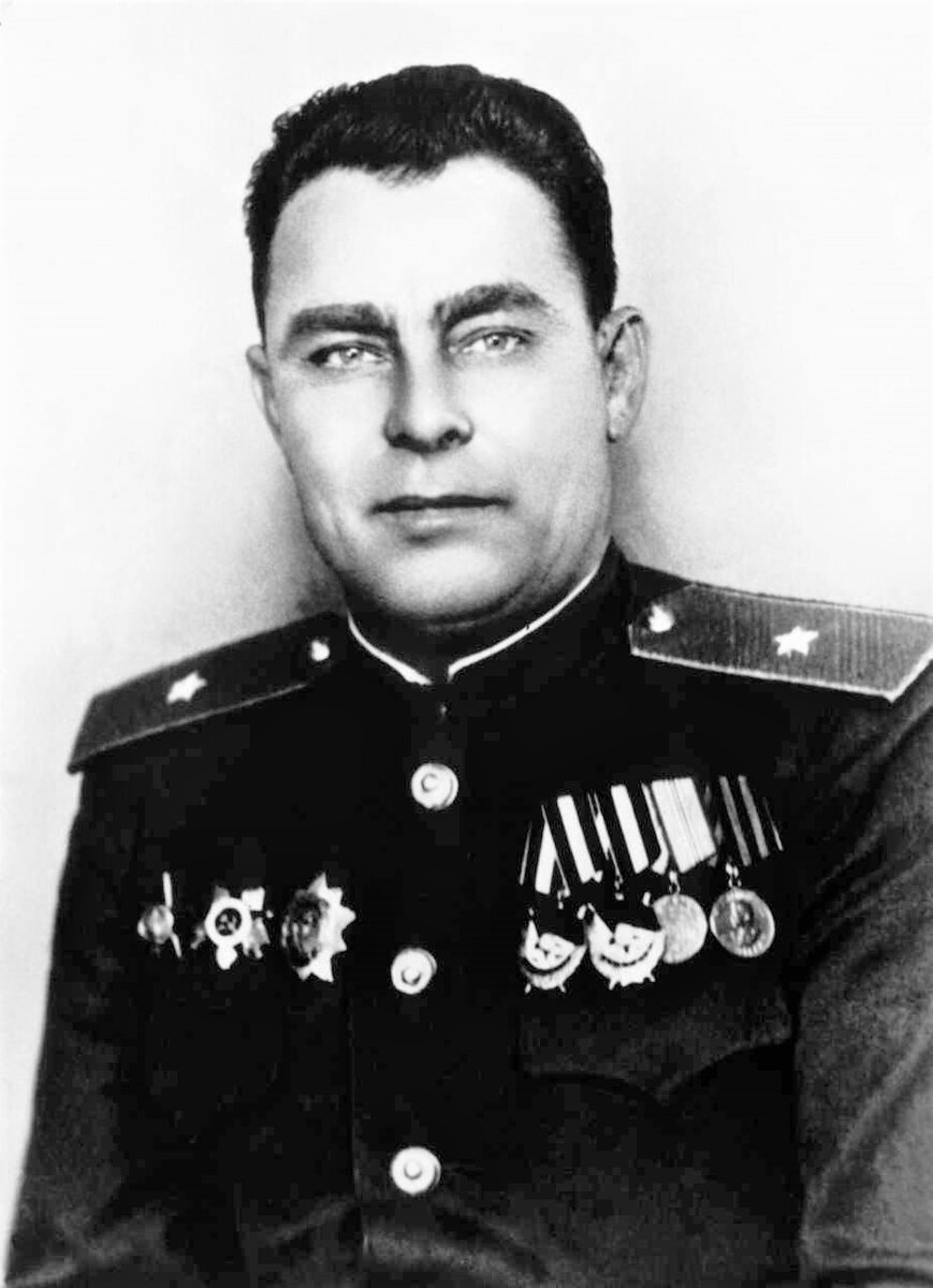Генерал-майор Л.И. Брежнев участник Парада Победы на Красной площади в Москве 24.06.1945 