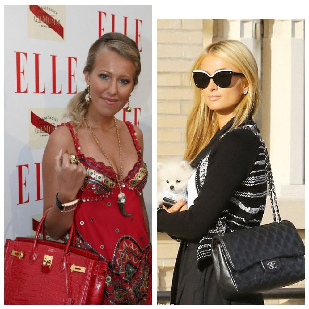 Ксения Собчак и её "заокеанская конкурентка" Пэрис Хилтон в 2000-е