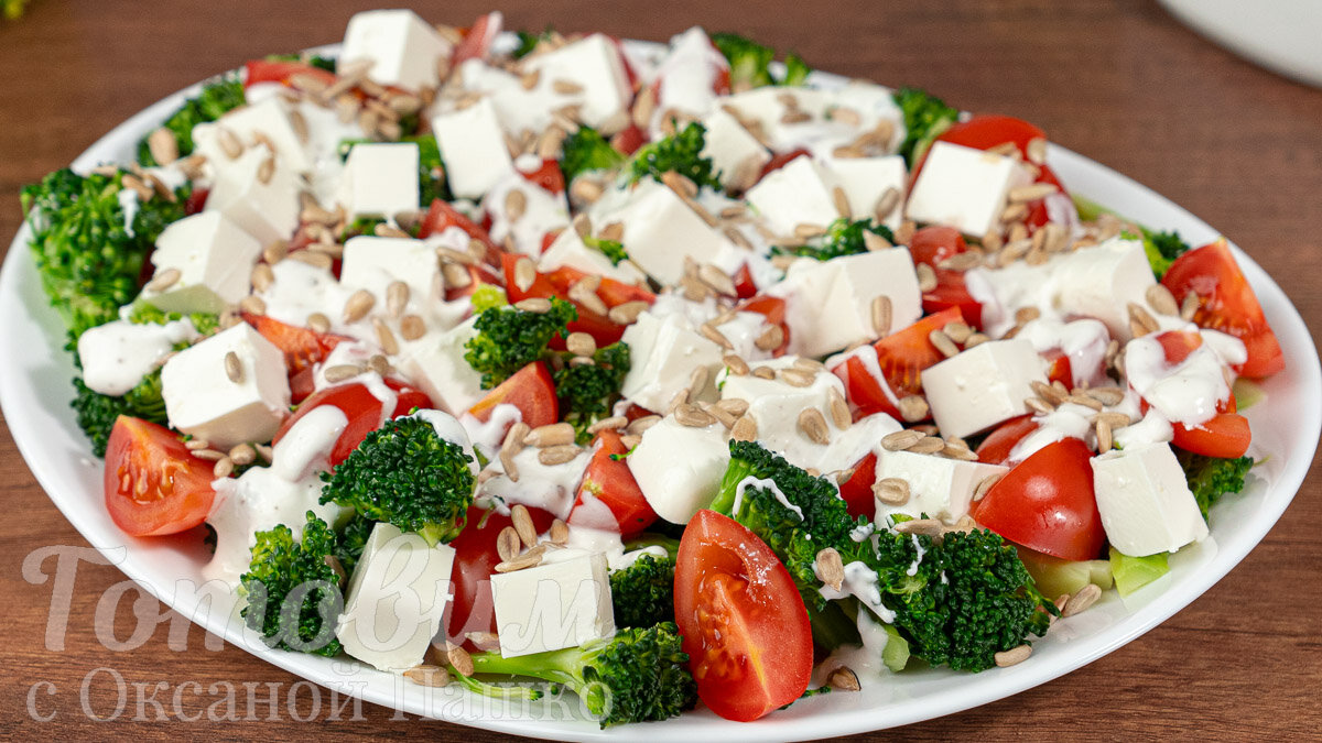 Легкий Салат с капустой брокколи