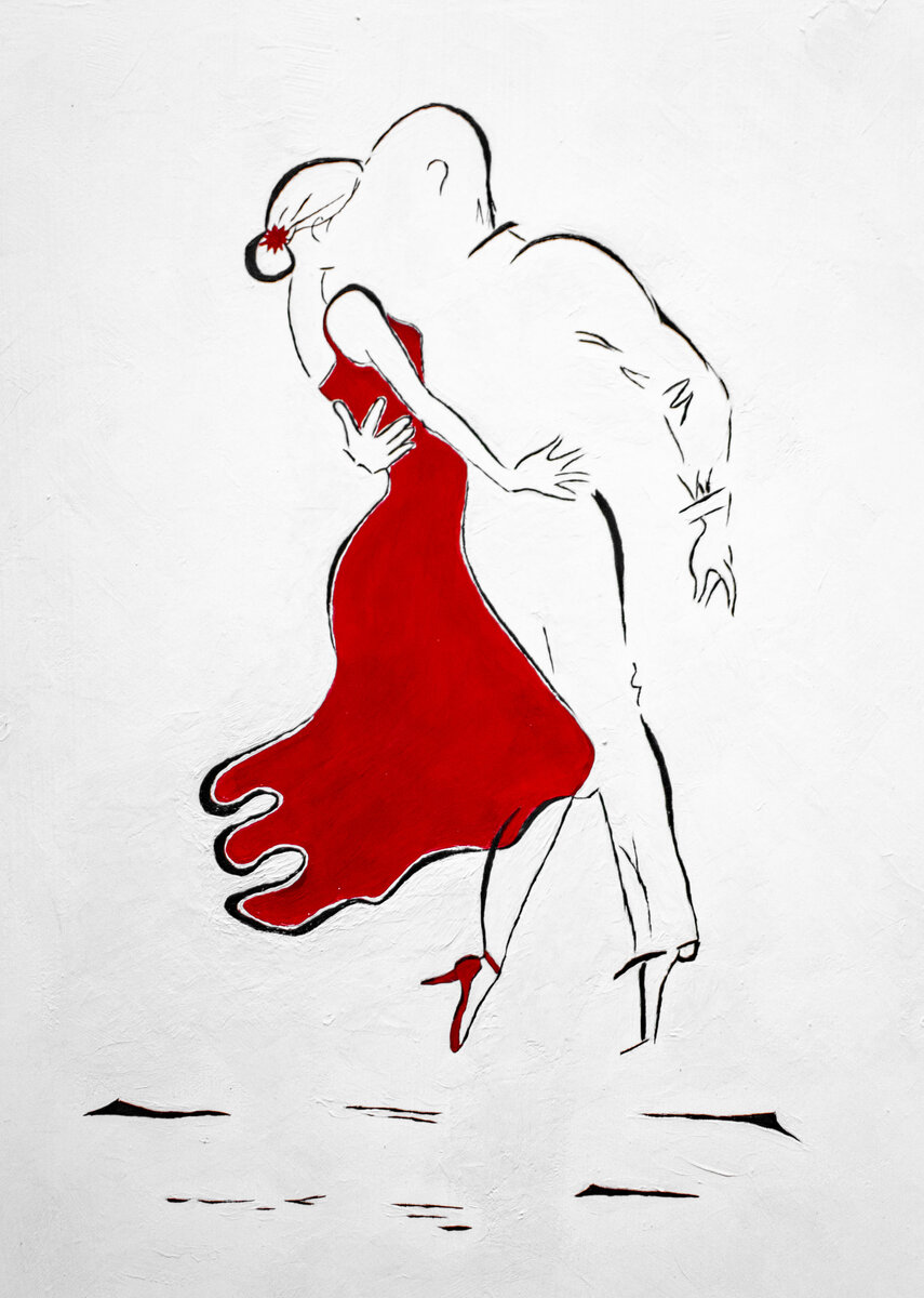 Картина «Танго». 27.03.24. Автор: Виктория Михалина. Фотография автора статьи.