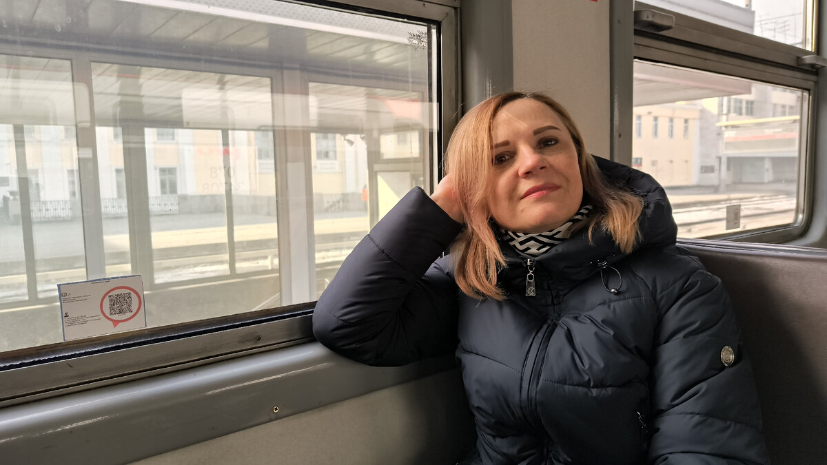 В вагоне электрички.