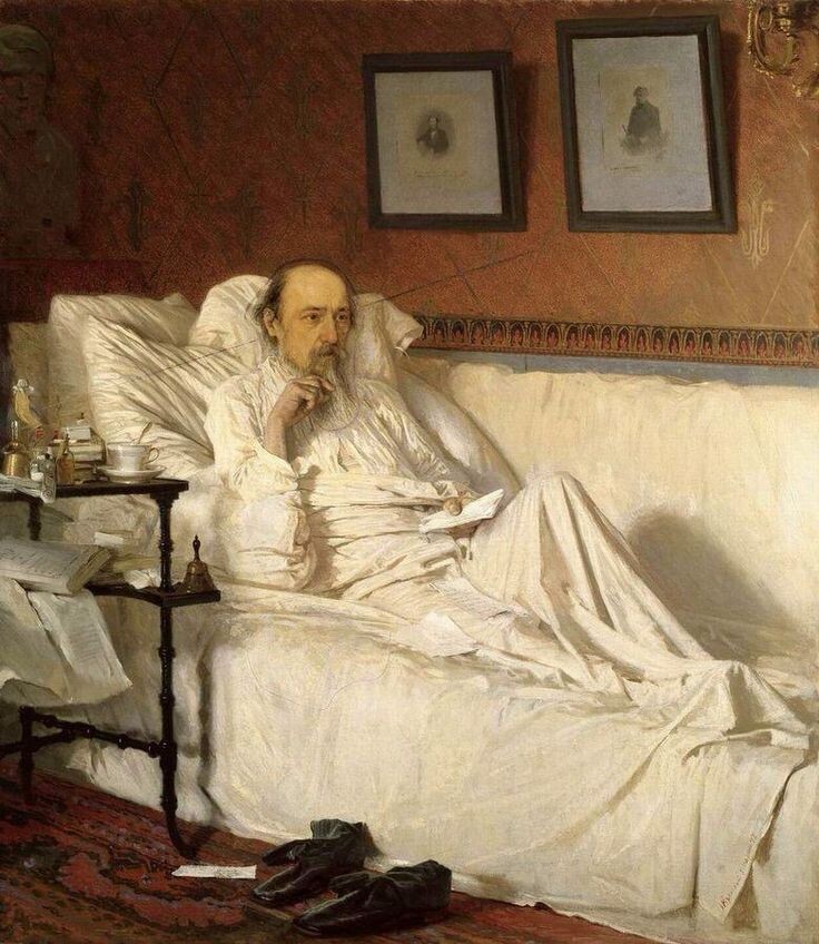 И. Н. Крамской "Портрет Некрасова в период "Последних песен" 1877-1878 гг. 