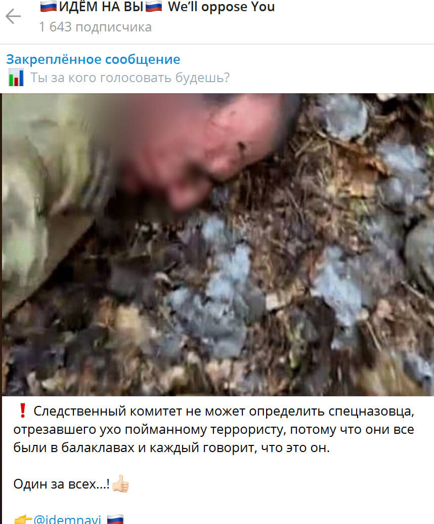 Скриншот видео с экзекуцией над подозреваемым