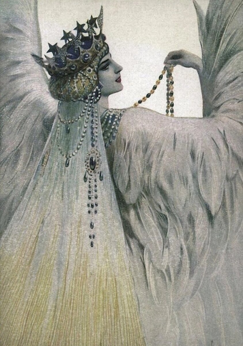 "Царевна-Лебедь", 1917 год. Художник Сергей Сергеевич Соломко