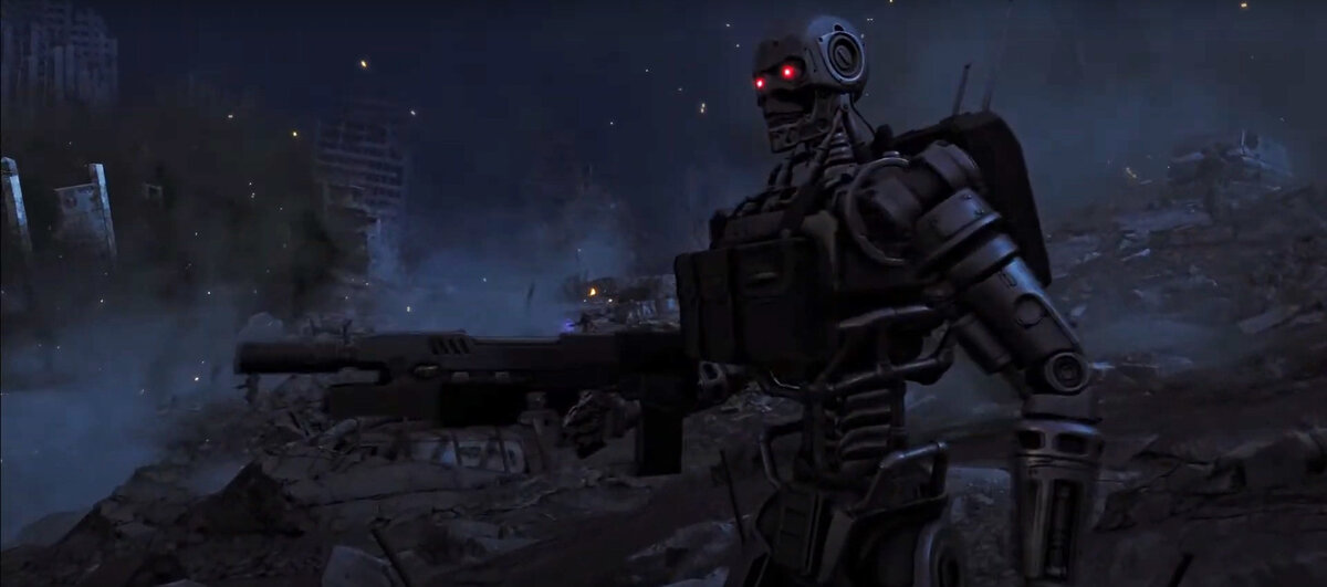 Терминатор REV-1 "Гомункул", разматывает уцелевшие подразделения армии США под Атлантой.