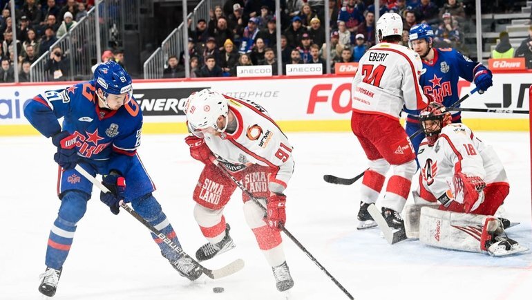    СКА проиграл «Автомобилисту» в пятом матче серии второго раунда Кубка Гагарина — 4:5.ХК СКА