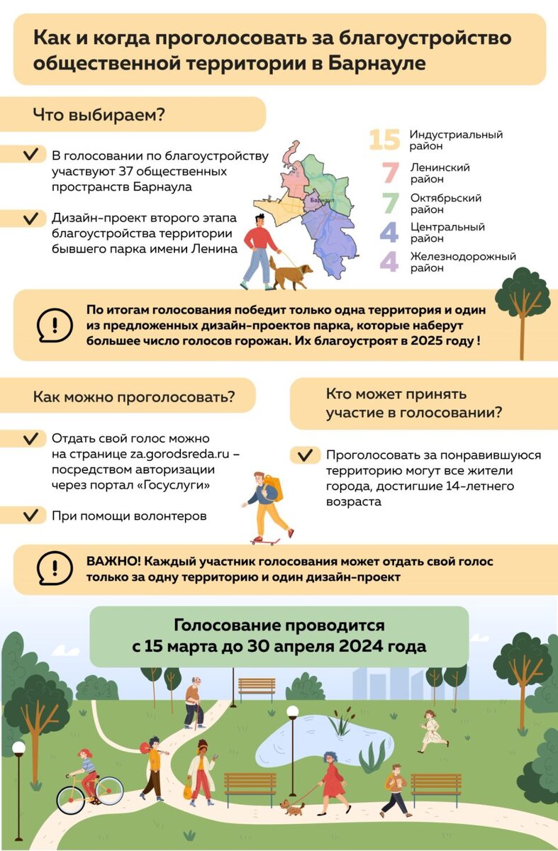    Как проголосовать за благоустройство общественной территории в Барнауле. Источник: "Толк"