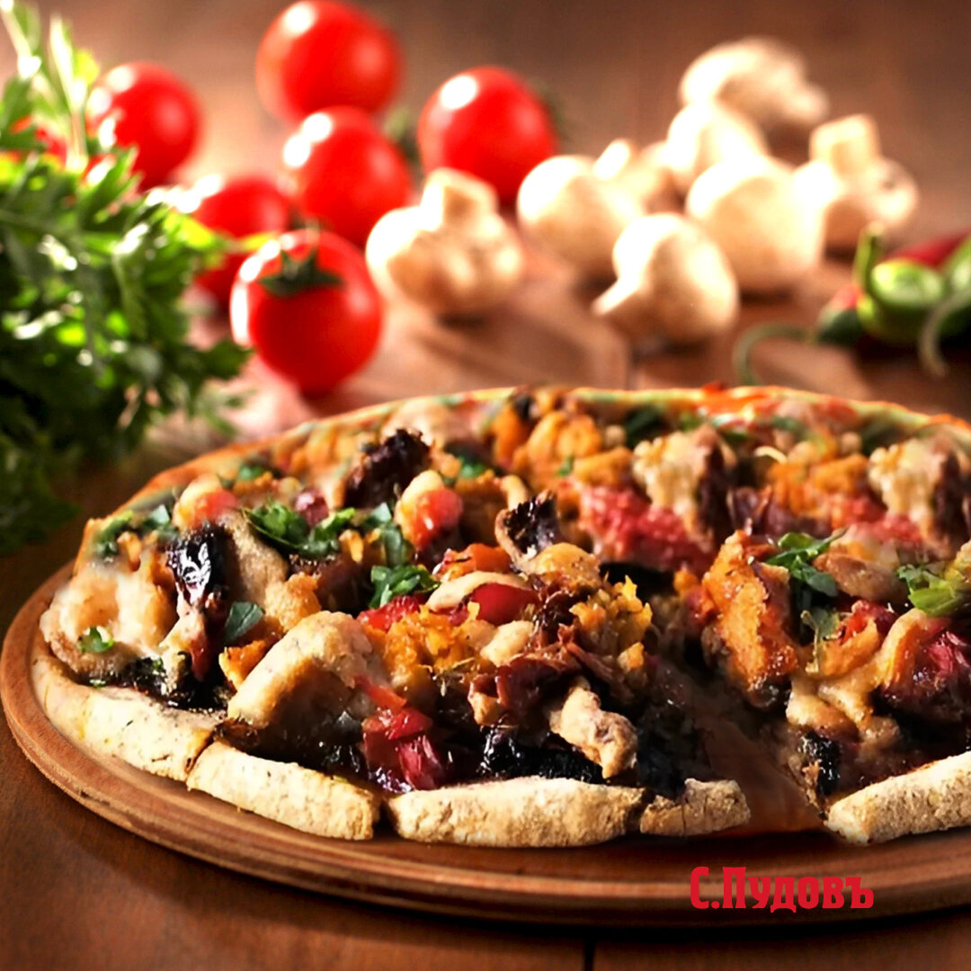Вегетарианская пицца из гречневой муки