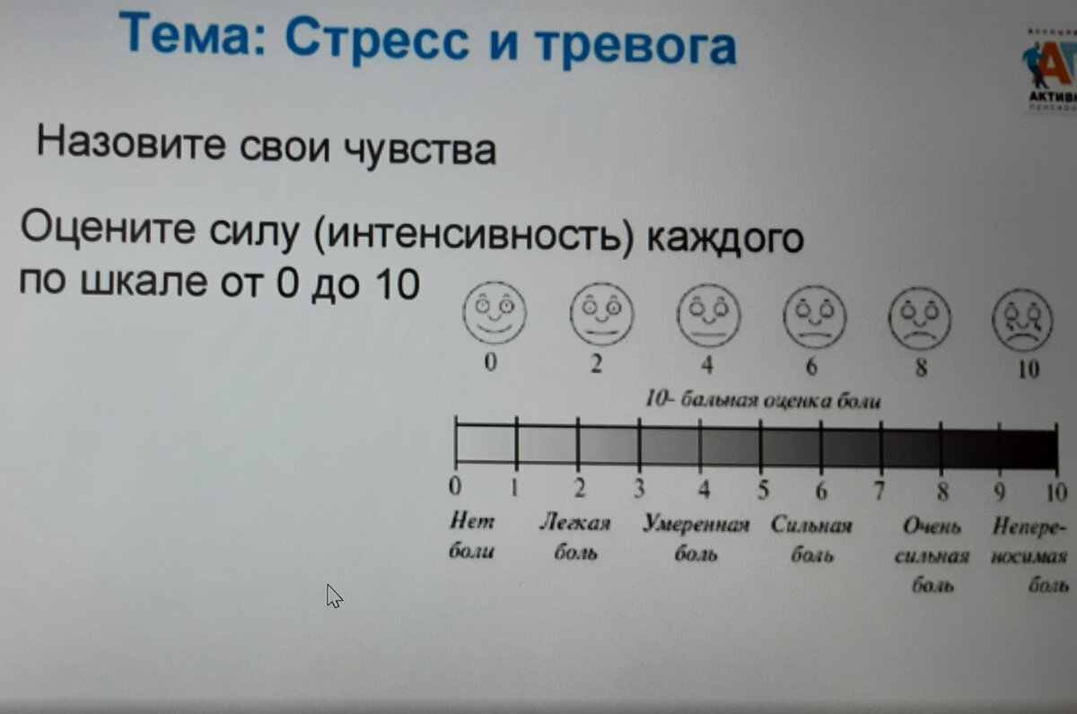 Шкала стресса и тревоги.