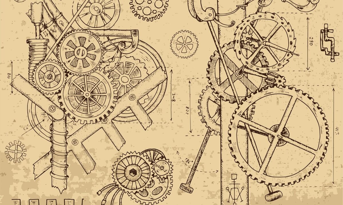 Картинка в типо старом стиле.