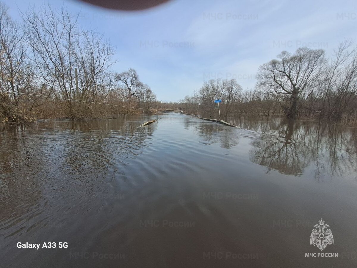 Вода в реке сильно поднялась