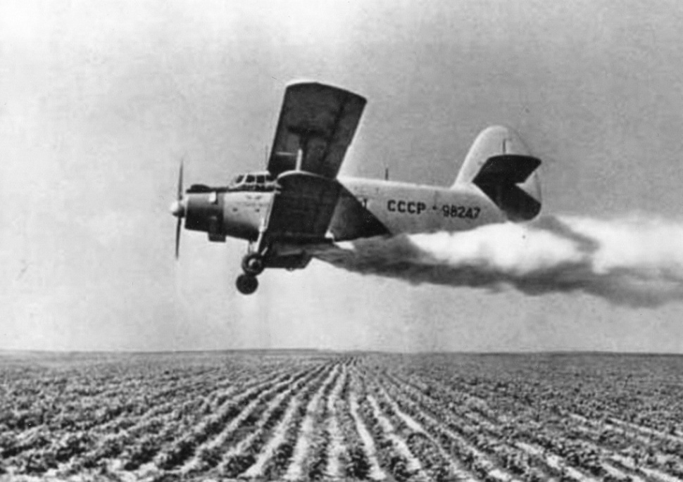 Самолет Ан-2 над полем // источник: forums.airbase.ru