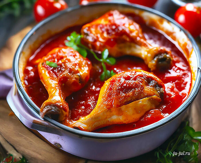 Куриные ножки в томатном соусе