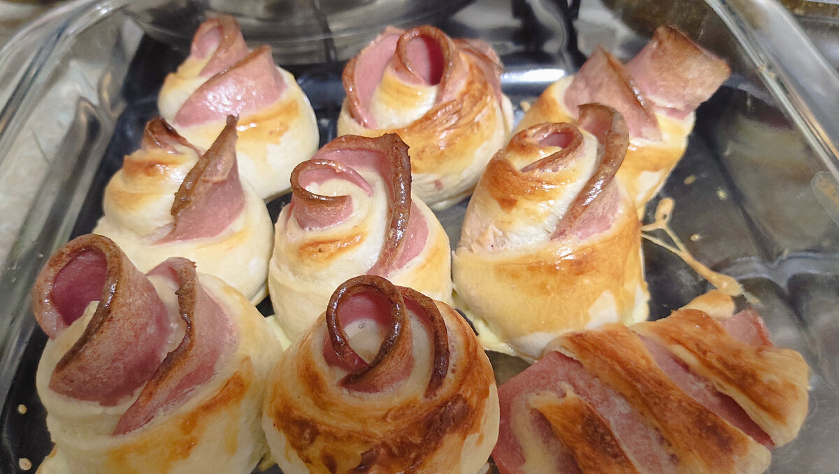 Розочки с колбасой