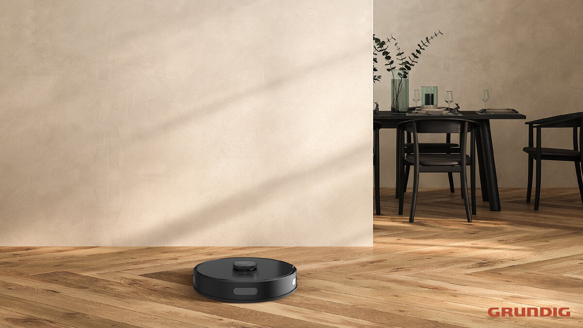 Робот-пылесос Grundig VCR 6230 в ваше отсутствие избавит дом от пыли и шерсти животных