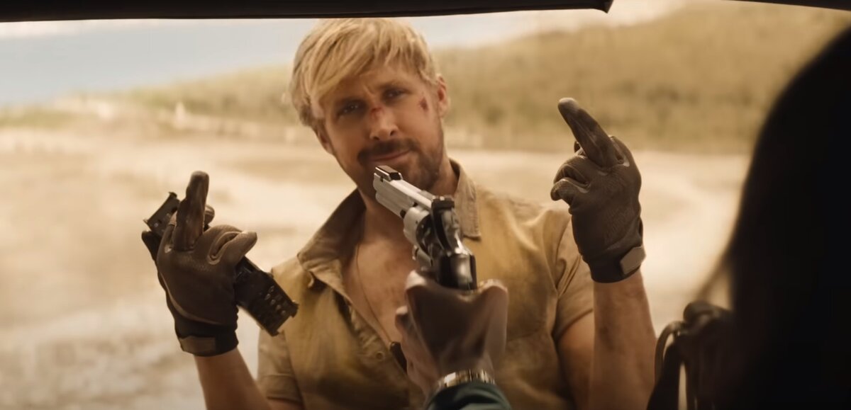 Кадр из официального трейлера «The Fall Guy» https://youtu.be/EySdVK0NK1Y