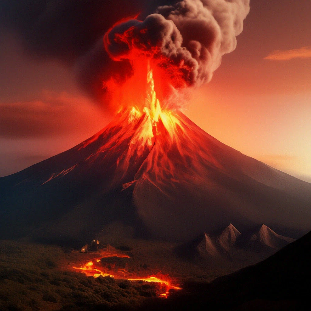 Промт: взрыв вулкана Этна, яркая магма, реализм. Больше тут - shedevrum.ai/@ai_view_world