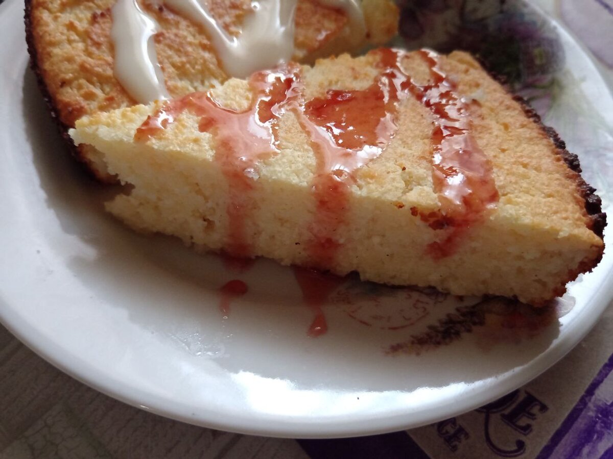 Запеканка из творога без муки.