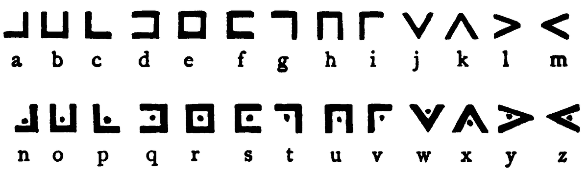Видимо какой-то выдуманный шифр.