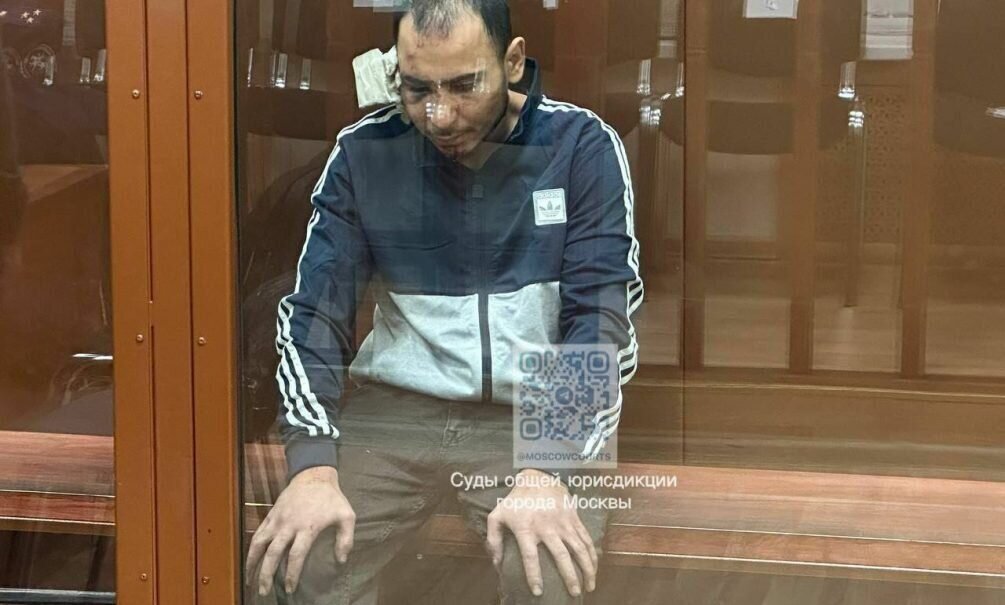    Террорист с "отрезанным" ухом. Фото: телеграм-канал Суды общей юрисдикции города Москвы