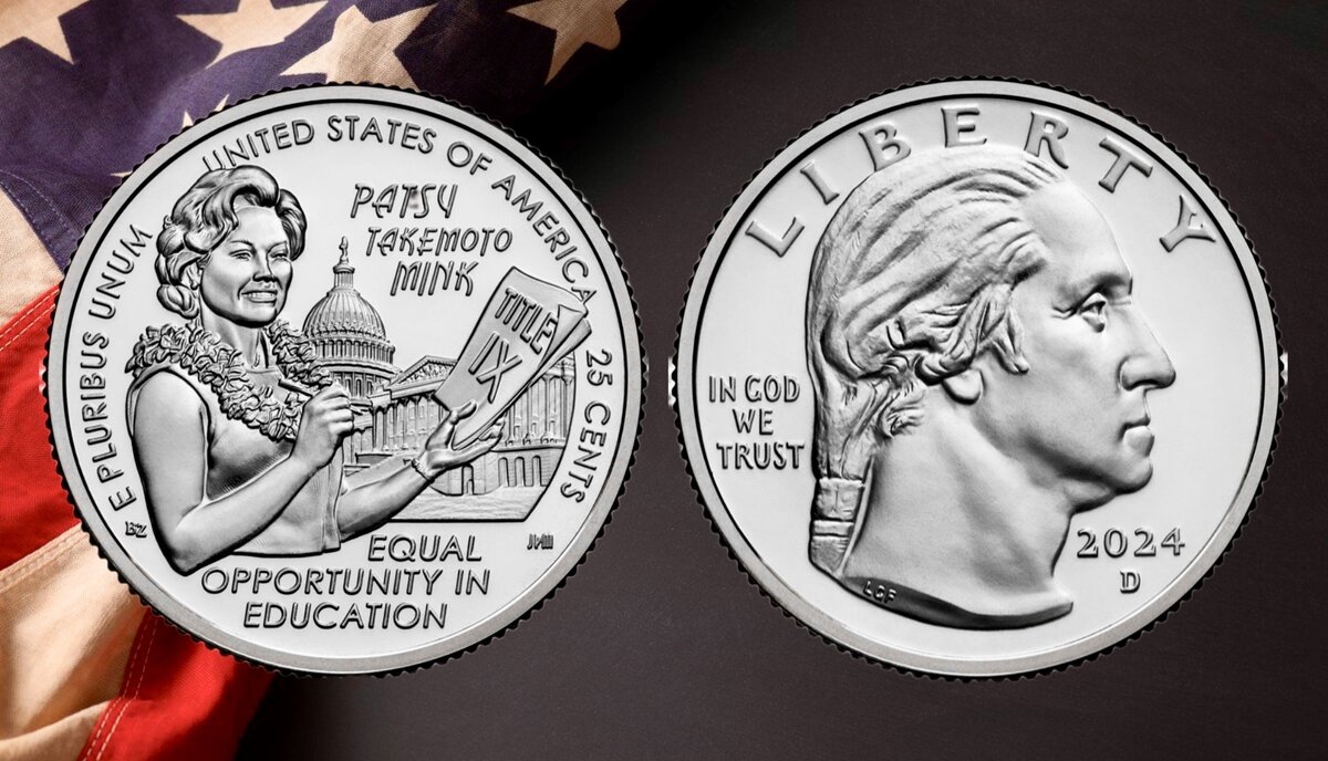 25 центов США 2024 года Пэтси Такемото Минк