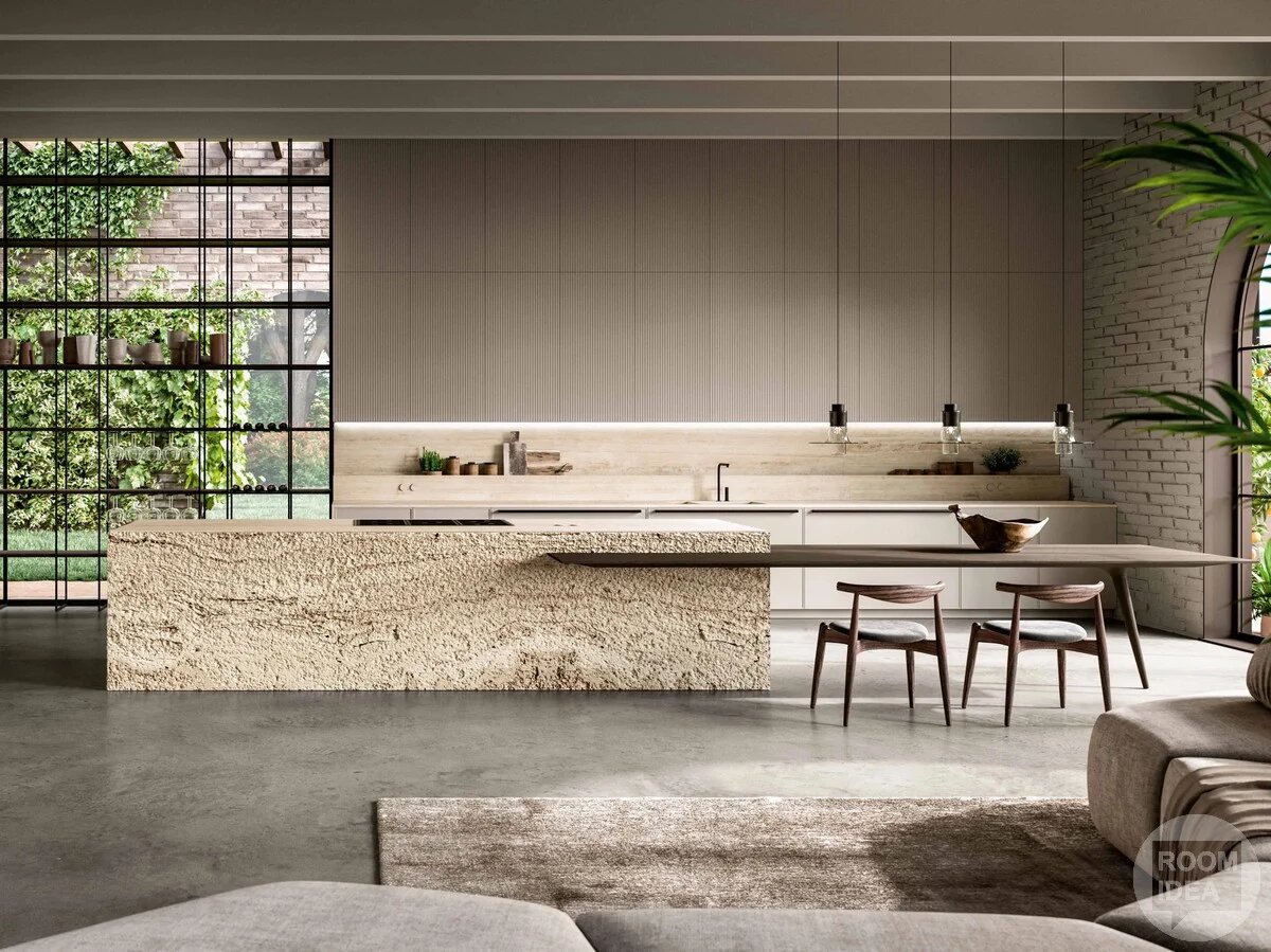 серо бежевый интерьер