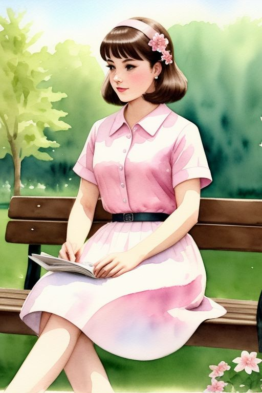 Девушка из 60-х созданная нейронной сетью 