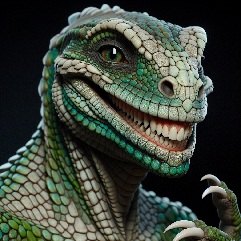 Ну, нейросетка с улыбкой перестаралась... Может, решила, что с резцами нахаш будет смотреться человечнее? 