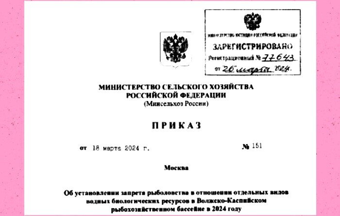 Фз о рыболовстве и сохранении водных биологических ресурсов. Приказ об установлении запрета рыболовства. Приказ о запрете рыбалки и охоты на вахте. Росрыболовство тверь приказ. Приказ об установлении запрета рыболовства.