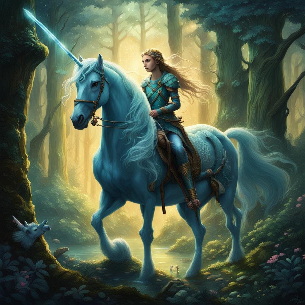 Lyra and her unicorn companion journeyed through the darkest depths of the forest, facing trials that tested their friendship and resolve. But as they neared their goal, they discovered that the true power of the Sword of Light lay not in its blade, but in the purity of heart and the bonds of friendship. 
