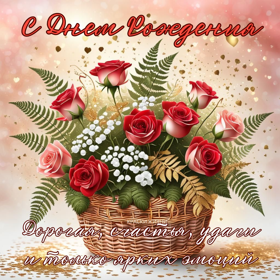 С днем рождения. Дорогая, счастья, удачи и только ярких эмоций.