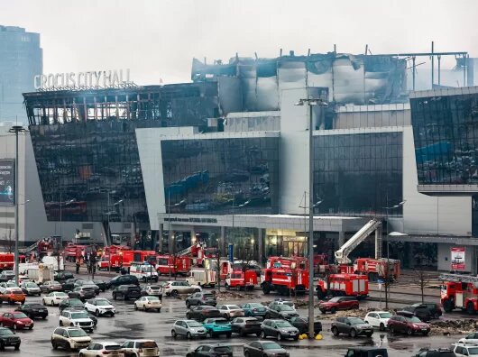    Последствия теракта в "Крокус Сити Холле" в Москве 22 марта 2024 года //Фото Mash