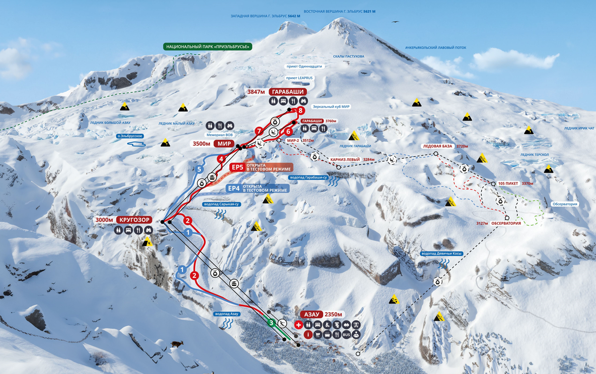 Карта курорта.