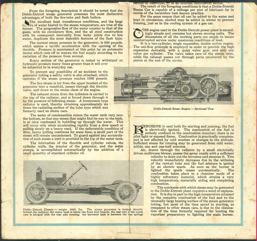 Описание парового автомобиля Добль