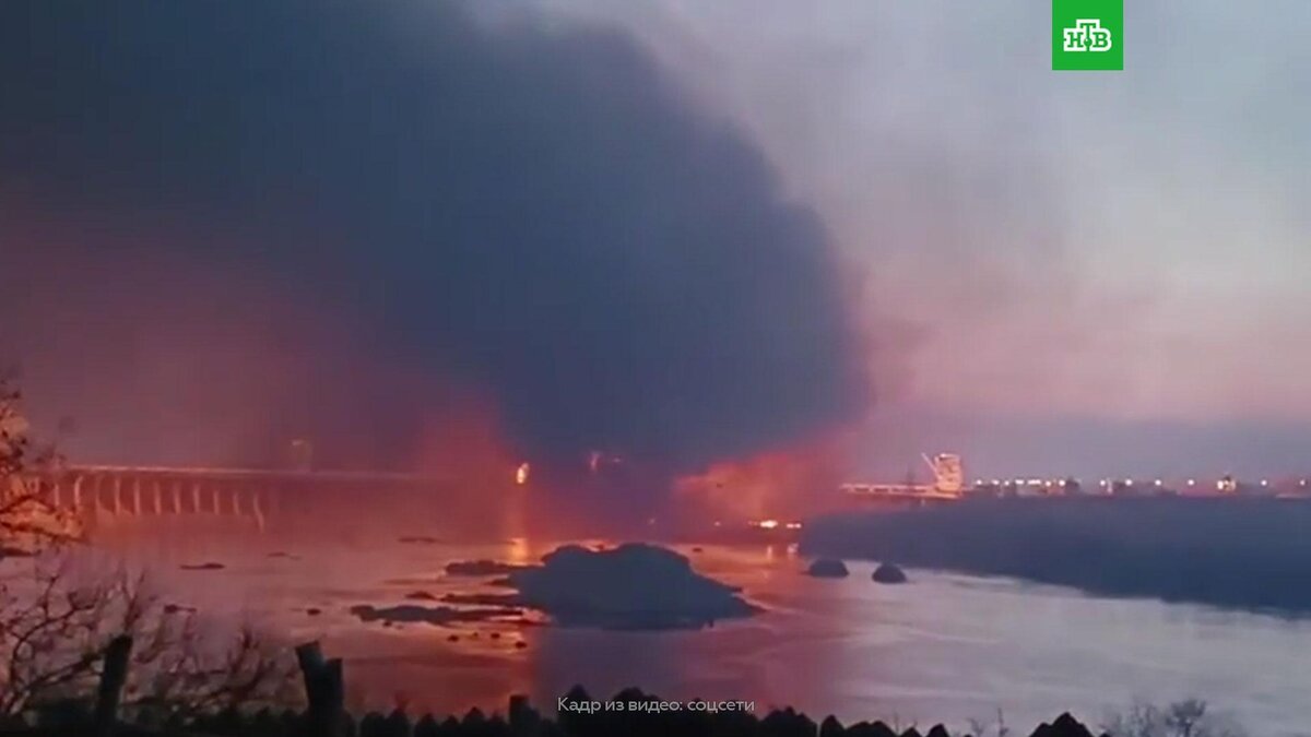    Мощный ракетный удар по ДнепроГЭС попал на видео