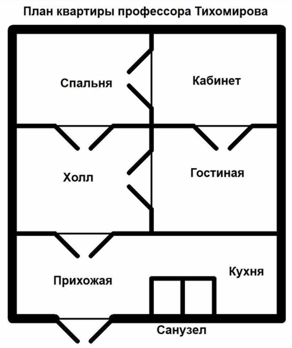 План квартиры Тихомировых, из интернета.