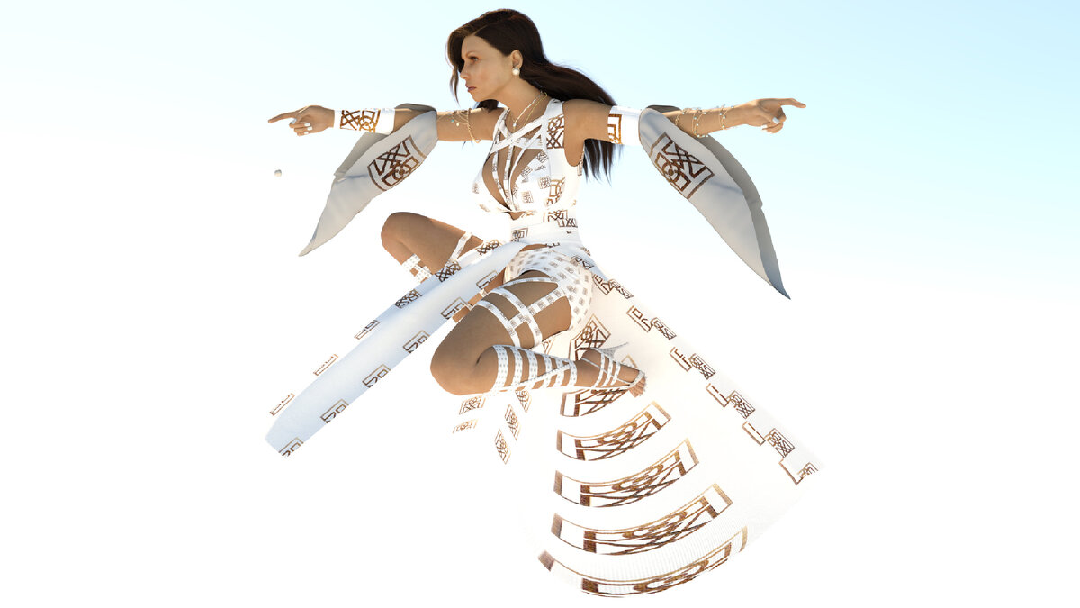 3D проектирование одежды и примерка ее на цифровой копии человека. На фото - digital double Irene RELOOKER и 3D одежда.