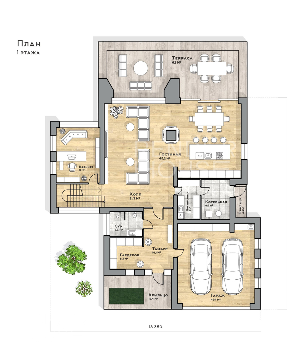 Планировка первого этажа