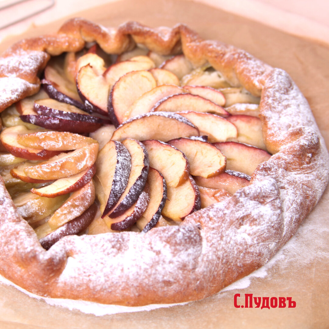 Овсяный пирог с яблоками