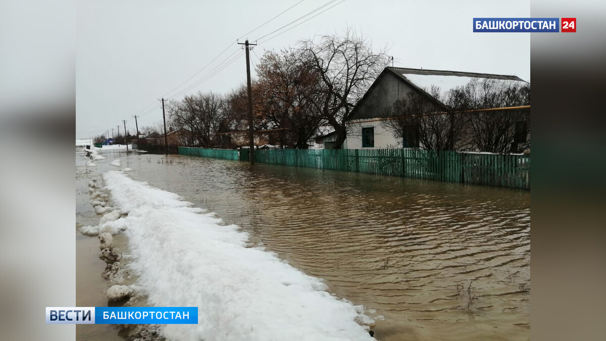    В Хайбуллинском районе Башкирии подтопило дороги и дворы