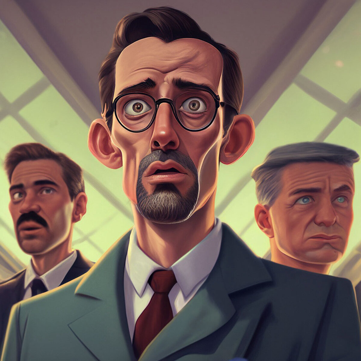 Такую картинку выдал мне искусственный интеллект на запрос "удивленное лицо специалиста"