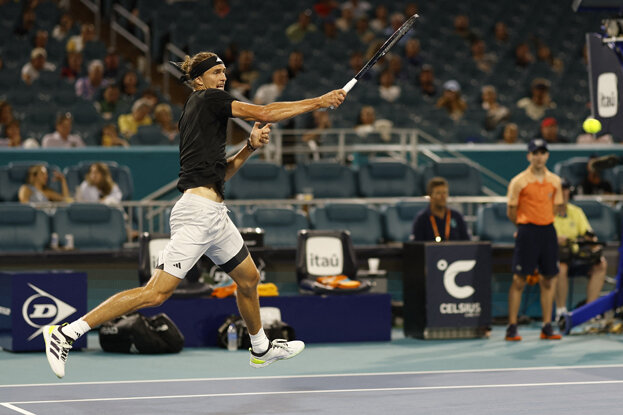    Александр Зверев на турнире Miami Open. USA Today Sports