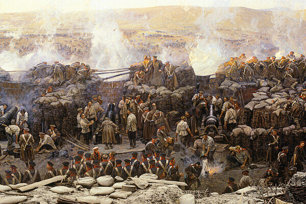 Один из фрагментов панорамы «Оборона Севастополя 1854-1855 гг.» Ее автор Ф.Рубо (1856-1928) запечатлел один день из 11-месячной обороны города - 6 июня 1855 года, когда 75-тысячная русская армия отразила штурм 173-тысячного англо-французского войска / Александр Лыскин/РИА Новости
