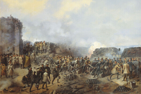    Бой на Малаховом кургане в Севастополе, 1855 год / Шукаев Григорий Федорович (1812-1883)